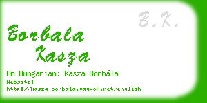 borbala kasza business card