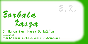 borbala kasza business card